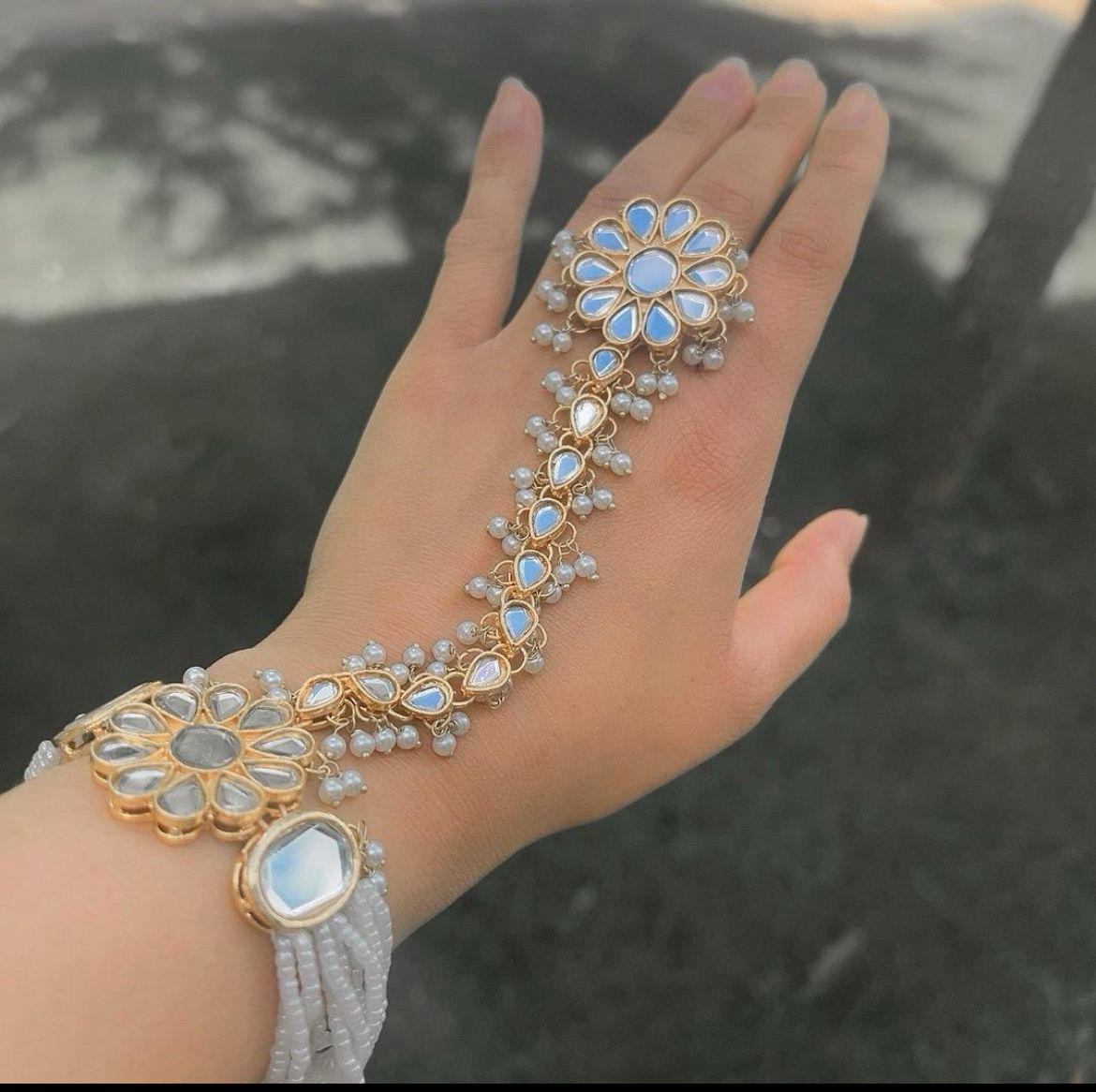 Kundan hand bracelets